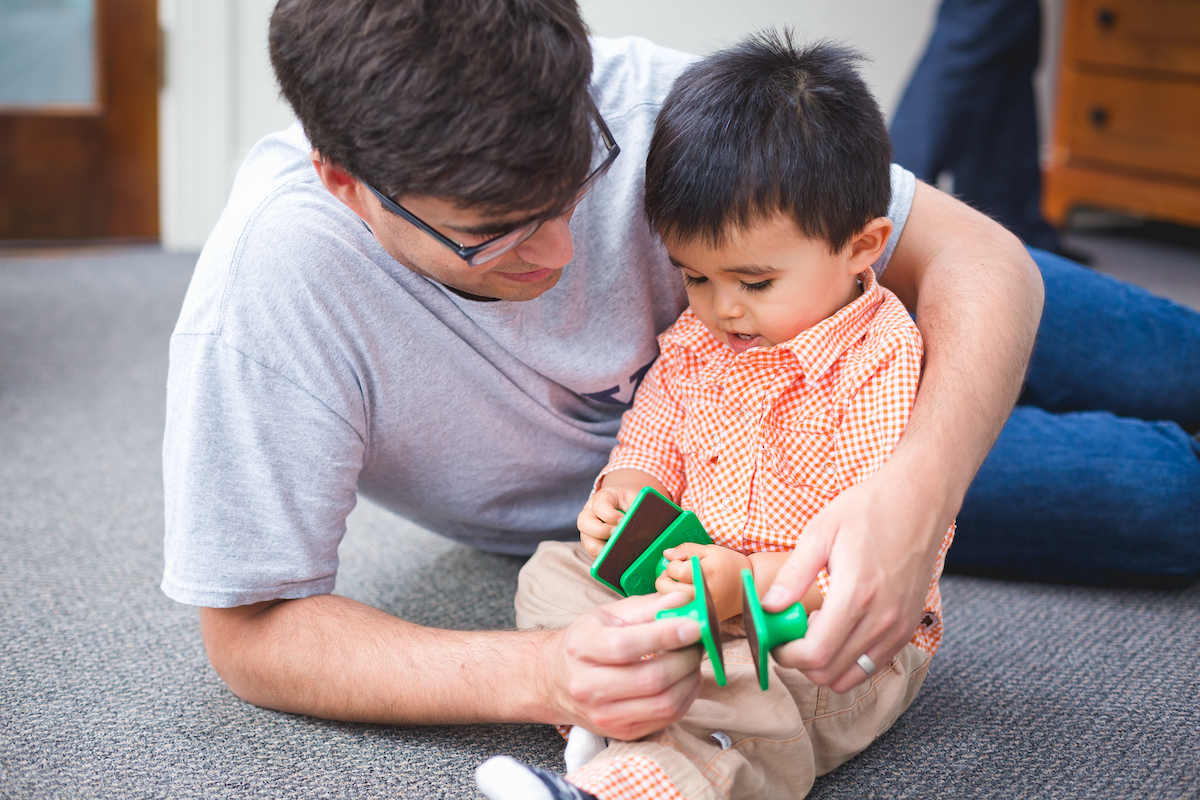Sandblocks and other handheld instruments are perfect gifts for older toddlers.